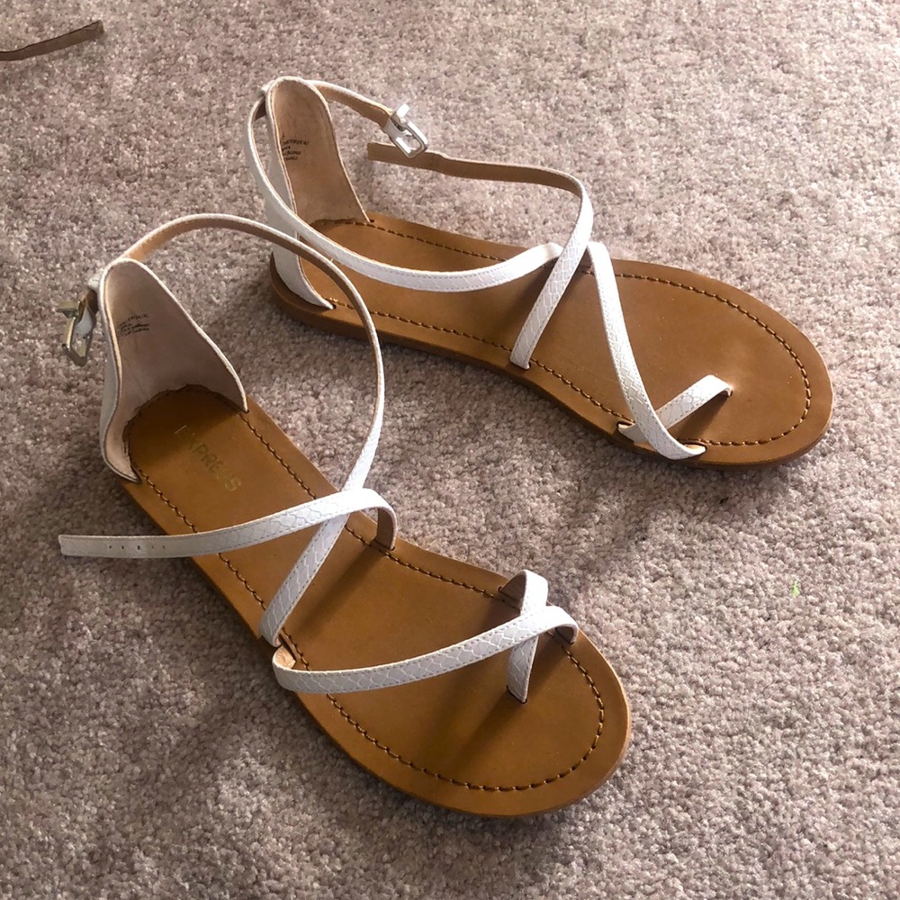 White sandals